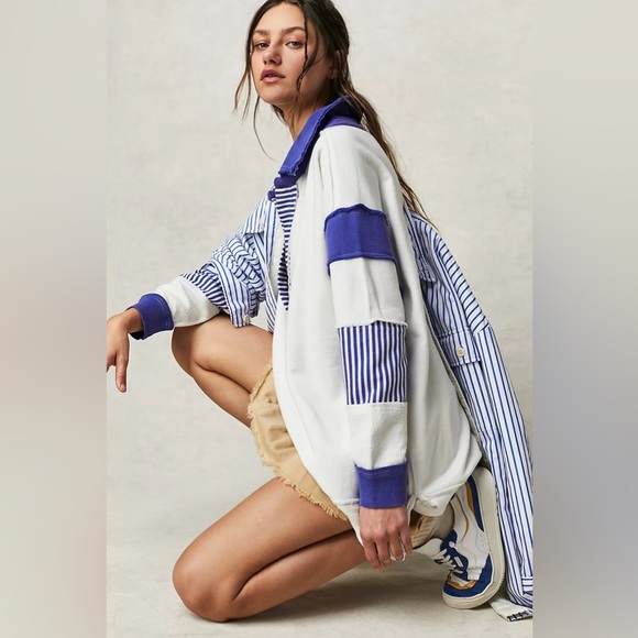 Free People Clean Prep Polo Top - Picture 5 of 7